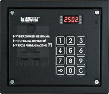 CP-2503R-BLACK Panel audio z czytnikiem kluczy RFID, możliwość montażu modułu KAM-3P, Laskomex